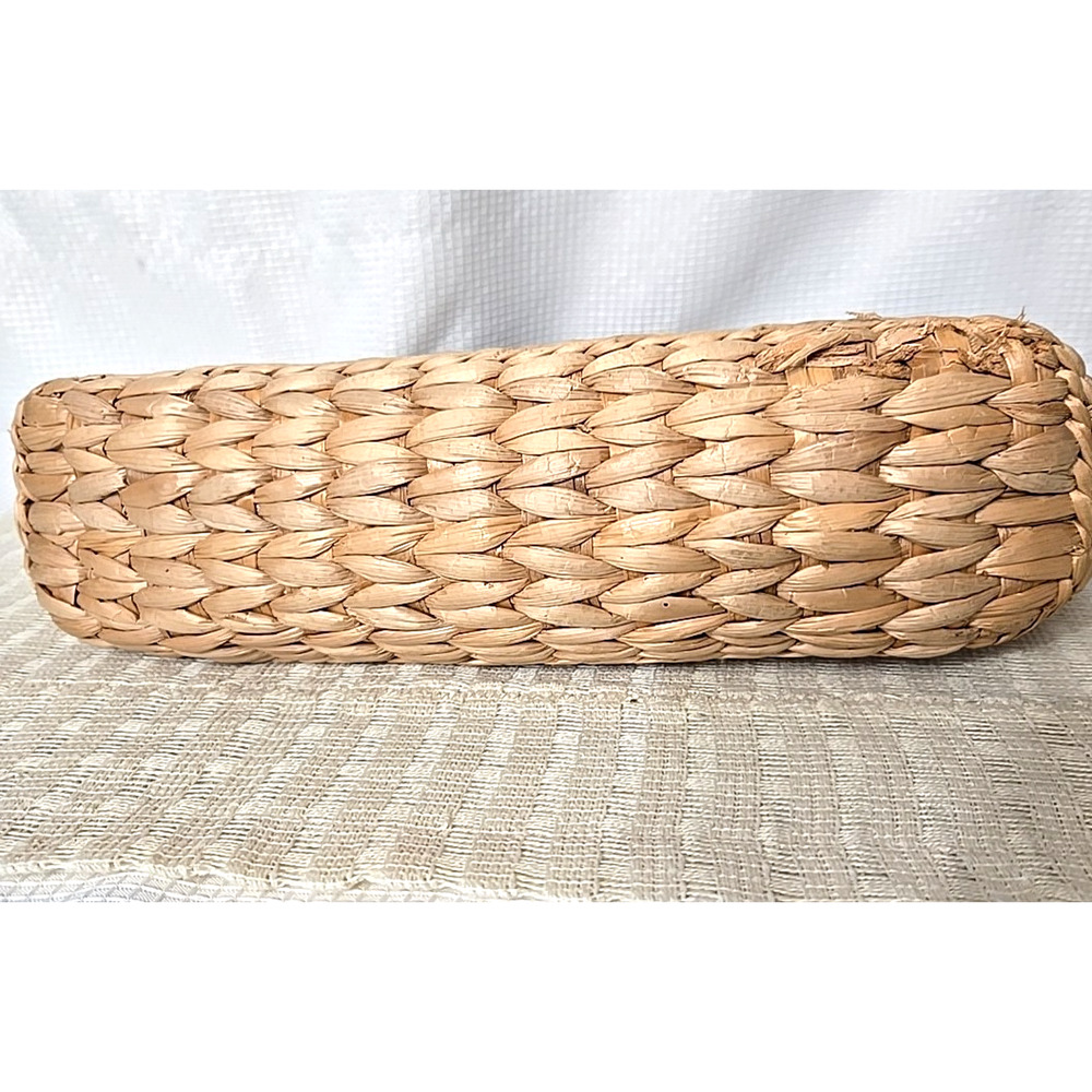 Vtg Cappelli Straworld Picket Fence Purse Wood Handles Rafia Lined Cottage Core - Picture 6 of 13